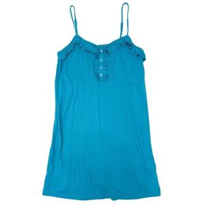 SoSik Large Blue Baby Doll Mini Dress Y2K Boho Summer Beachy